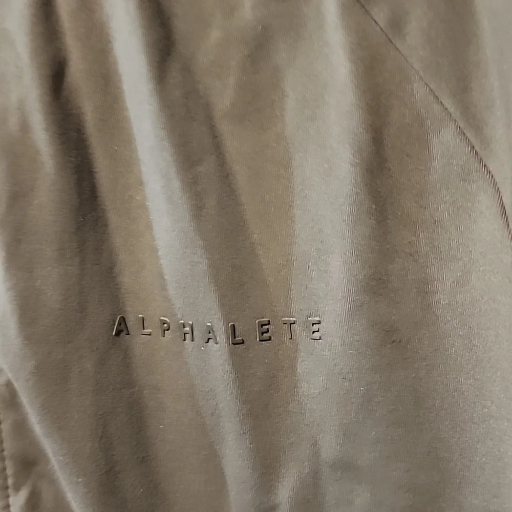 Alphalete Men's Premium Track Jacket Grey Obsidian Size Medium